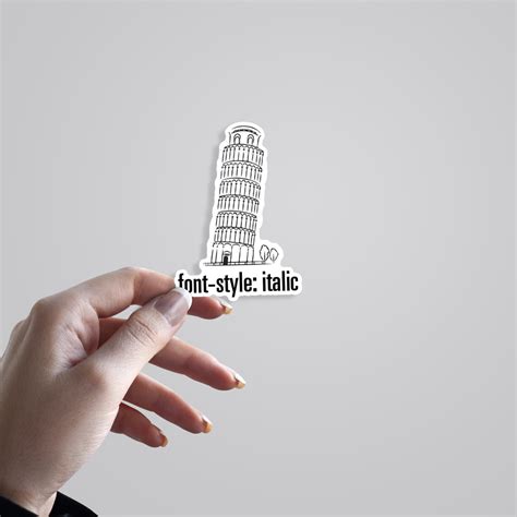 Elevate Your Laptop with Italic Stickers - Unique Font Styles