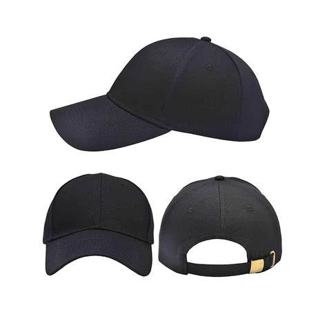 Black Baseball Hat Front