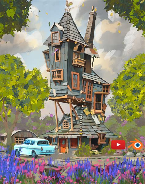 ArtStation - Harry Potter - The Burrow, Weasley's family home