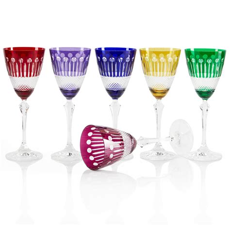 Red Colored Wine Glasses