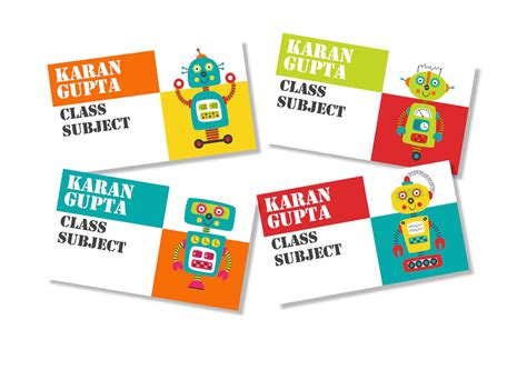 School Book Label Stickers - Robotic / Label Shabel – Labelshabel