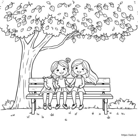 Cute Friends Coloring Pages