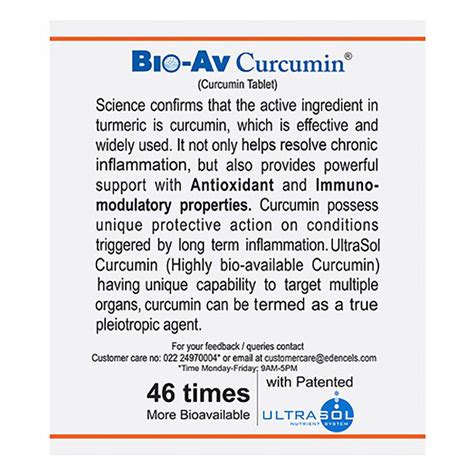 Bio-Av Curcumin 500 mg Tablet 30's Price, Uses, Side Effects ...