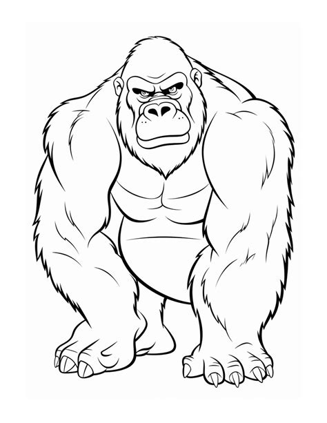 Coloring Pages Gorilla