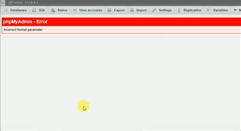 phpMyAdmin Error Incorrect Format Parameter Hestia 的图像结果
