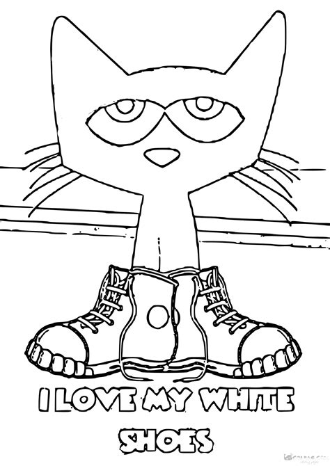 Pete The Cat Groovy Buttons Coloring Pages Sketch Coloring Page