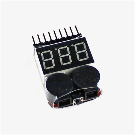 Lithium/LiPo Battery Voltage Checker Tester for 1S-8S (Low Voltage Buz ...