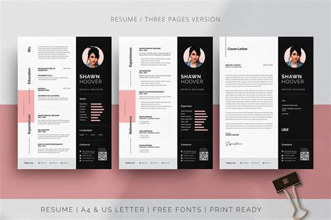 Resume Template | DOCX, PSD, INDD – MasterBundles