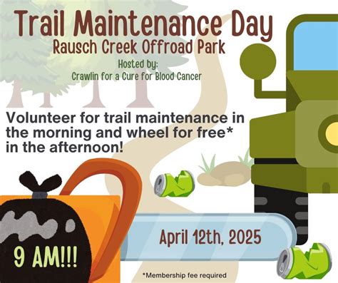 Crawlin for a Cure Trail Maintenance Day at Rausch, Rausch Creek Off ...