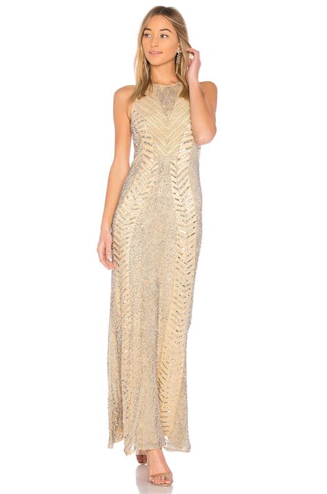 Parker Black Seanna Embellished Gown in Silver | REVOLVE