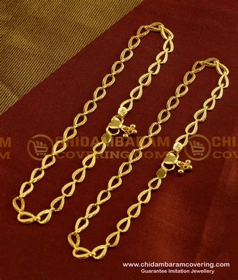 Buy Most Beautiful One Gram Gold Designer Anklet Design for Girls