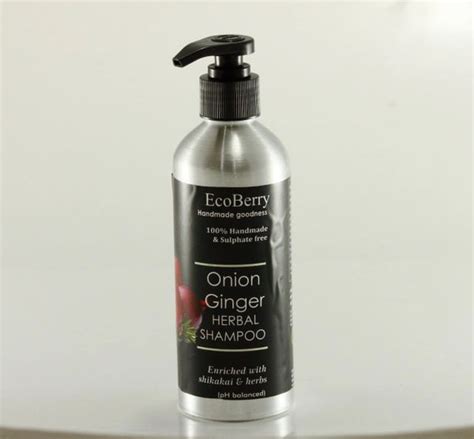 Onion Ginger Herbal Shampoo | Natural Handmade Cosmetics Skincare ...