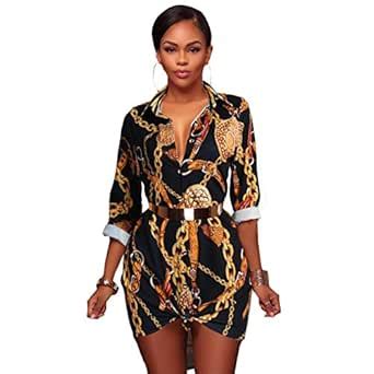 Buy PrettySoul Women's Vintage Stretch Long Sleeve Chain Floral Print ...