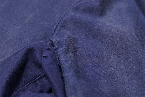 40s French Light Weigt Blue Moleskin Col Officer Style Stand Collor ...