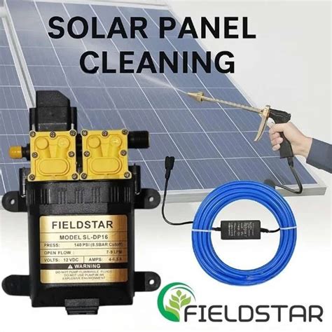 Fieldstar Solar Panel Cleaning Washing Kit | 12v High-Pressure Pump ...