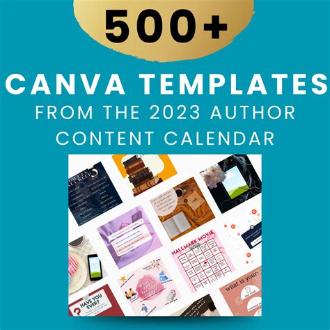 2023 Calendar Canva Templates - Author Content Calendar