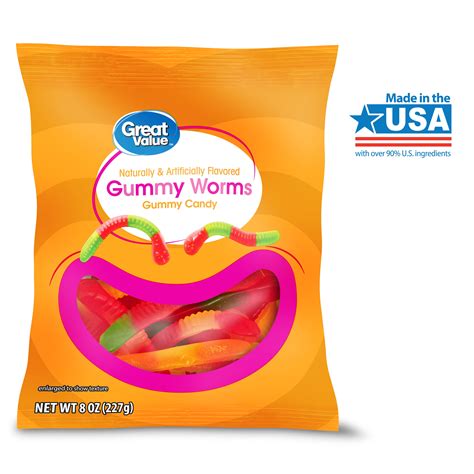 Buy Great Value Gummy Worms Chewy Candy, 8 oz Online at Lowest Price in ...