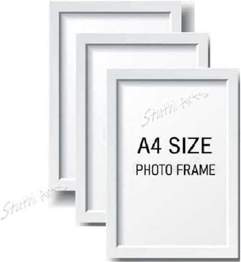 Stuthi Arts Wall Wood Photo Frames White-A4-(00003) : Amazon.in: Home ...
