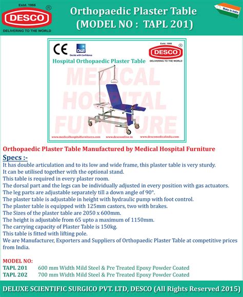 Hospital Orthopaedic Plaster Table Manufacturer, Supplier and Exporter ...