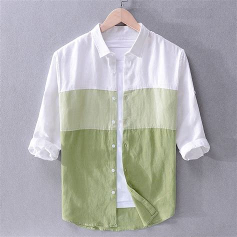 White And Pista Colour Long Sleeves Men's Shirt – Urban Jungly