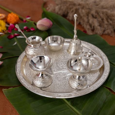 Pooja Thali Sets - Premium Pooja Thalis in Brass, German Silver – ServDharm