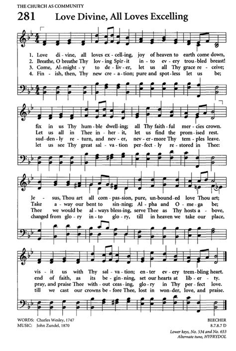 Celebrating Grace Hymnal 281. Love divine, all loves excelling ...