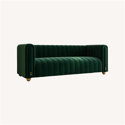 Wayfair Green Velvet Sofa - AptDeco