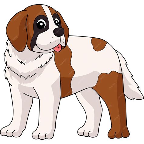Saint-bernard, Chien, Dessin Animé, Coloré Clipart | Vecteur Premium