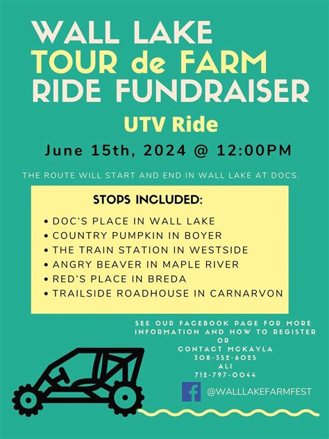 Wall Lake Tour de Farm UTV Ride , Doc's Place, Wall Lake, 15 June 2024 ...