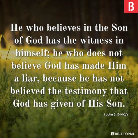 1 John 5:10 NKJV - Bible Scripture Image - Bible Portal