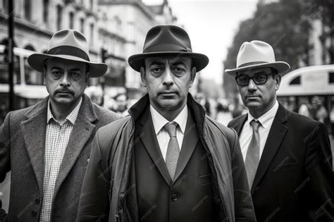 Premium Photo | Italian mafia symbolism three men in trench coats and ...