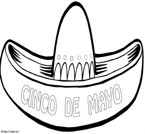 Cinco De Mayo Hat coloring page