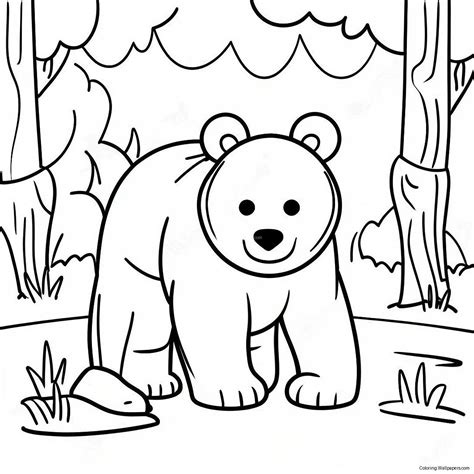 Brown Bear Coloring Page (3880-3106)