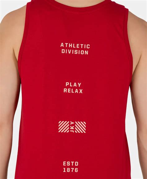 Buy Super Combed Cotton Rich Graphic Printed Tank Top - Shanghai Red ...