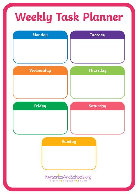 Weekly Task Planner - Free Worksheet | UK