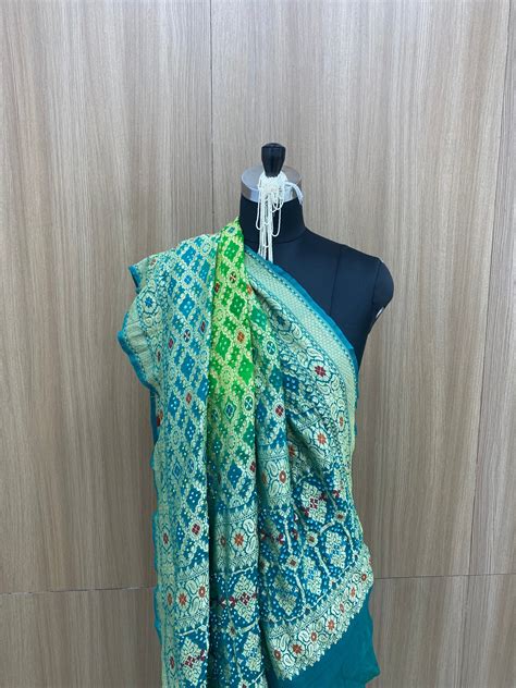 Gorgeous Exclusive Traditional Embroidery With Hand Bandhani Print, Me ...