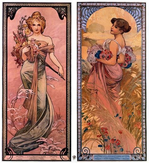 Времена года, весна-лето, 1899 (картина) — Альфонс Мария Муха