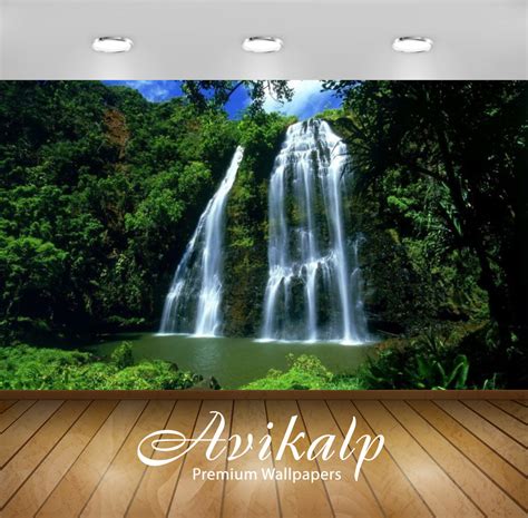 Avikalp Exclusive Awi2308 Waterfalls Shangri La China Hidden in wood F ...