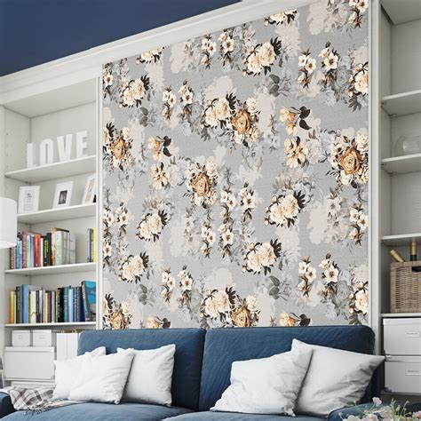 Flower Theme Wallpaper for Living Room - Buy Now | The Seven Colours