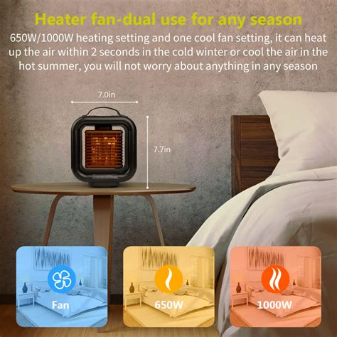 Buy Small Portable Space Heater,Oscillating Electric Ceramic Heater ...