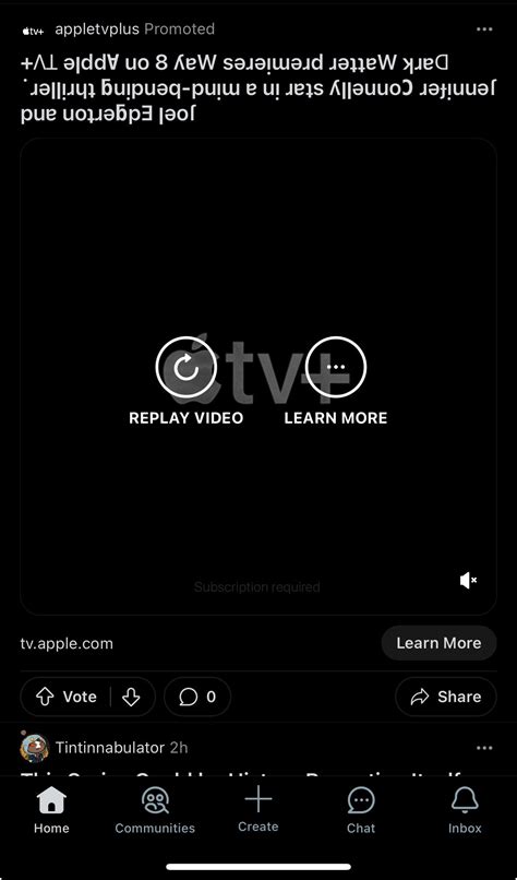 [ios] Apple TV Show ad showing text upside down and backwards : r/bugs