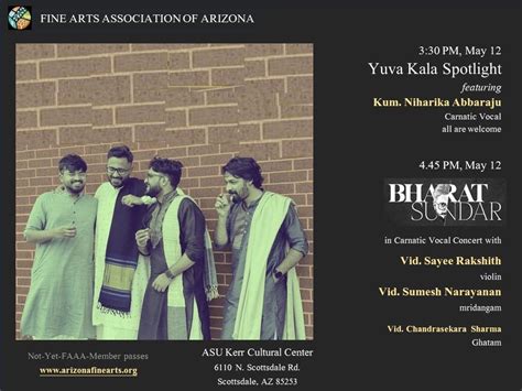 Vid. Bharat Sundar - Carnatic Vocal Concert, ASU Kerr, Paradise Valley ...