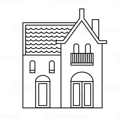House outline illustration PNG, line art home. 12005674 PNG