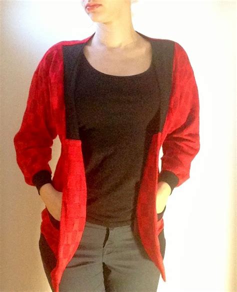 Vintage Red and Black Cardigan - Etsy