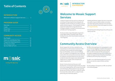 Image result for Community Access Schedule Example