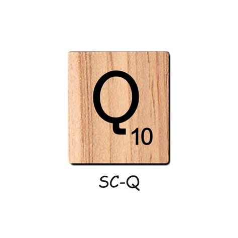 Letter Q - Wooden Scrabble Tiles - BSIRI GAMES