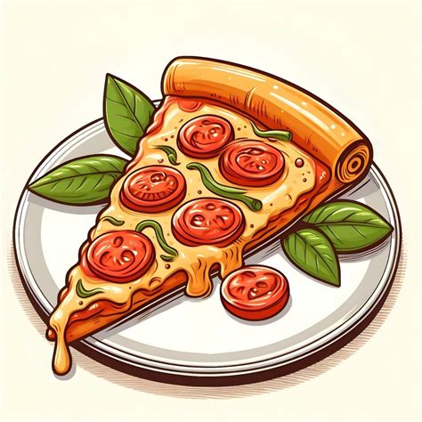 Cute Pizza Drawing