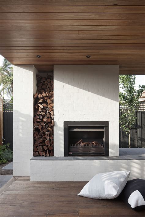Stepping House | Outdoor fireplace designs, Modern outdoor fireplace ...