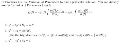 Image result for Variation of Parameters Solved Examples