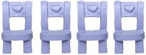 WONDERLAND Miniature toys Set of 4 purple chair Decorative Showpiece ...